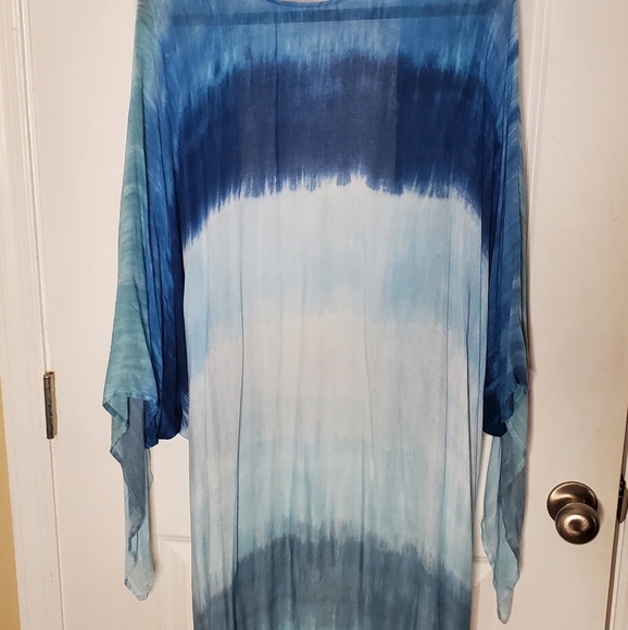 Ombre Blue Cover Up/Duster - Picture 4 of 5